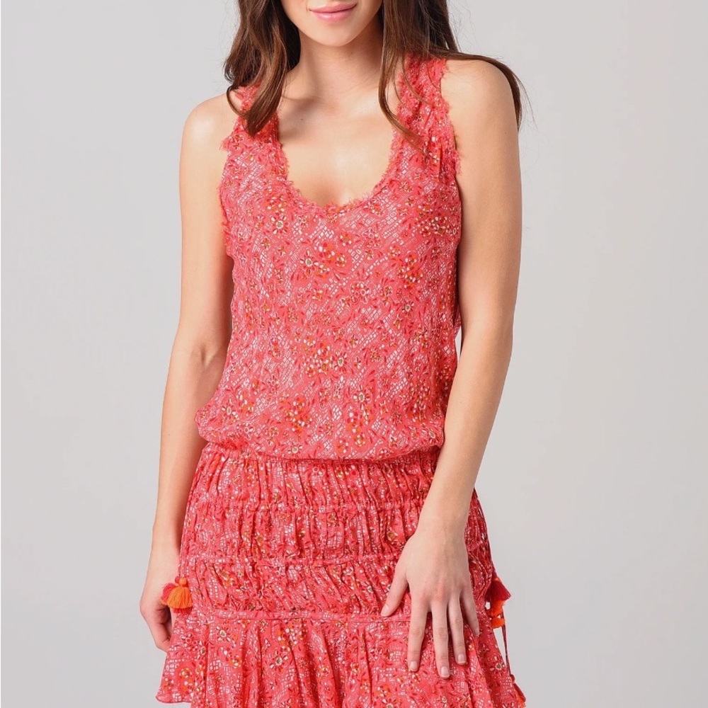 Poupette St. Barth Soledad Tassel Trim Mini Dress